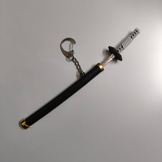 Giyu Tomioka Mini Katana Sword Keychain – Water Hashira Nichirin Blade | Demon Slayer
