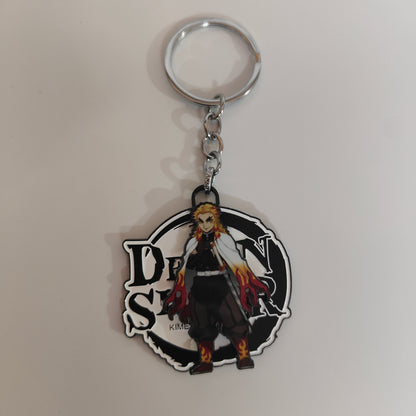 Kyojuro Rengoku Spinning Metal Keychain – Flame Hashira | Demon Slayer