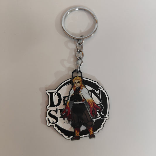 Kyojuro Rengoku Spinning Metal Keychain – Flame Hashira | Demon Slayer