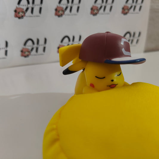 Pikachu with Ash's Hat Sleeping Bean Bag Figure – Pokémon