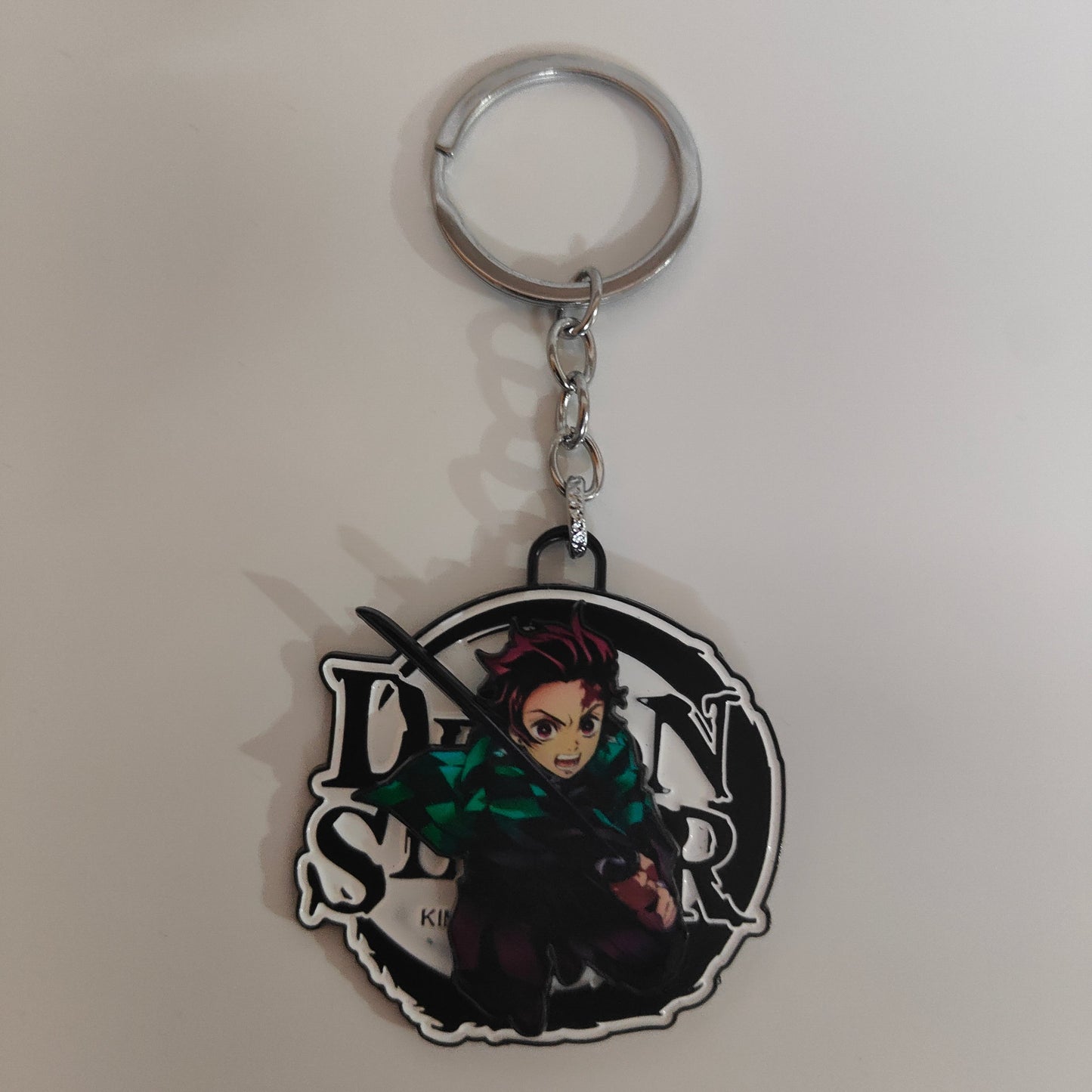 Tanjiro Kamado Spinning Metal Keychain – Iconic Attack Stance | Demon Slayer