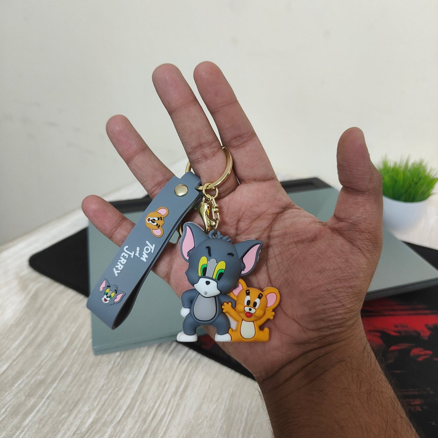 Tom & Jerry Soft Rubber Duo Keychain – Mischief & Smiles Edition