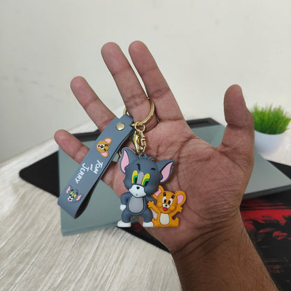 Tom & Jerry Soft Rubber Duo Keychain – Mischief & Smiles Edition
