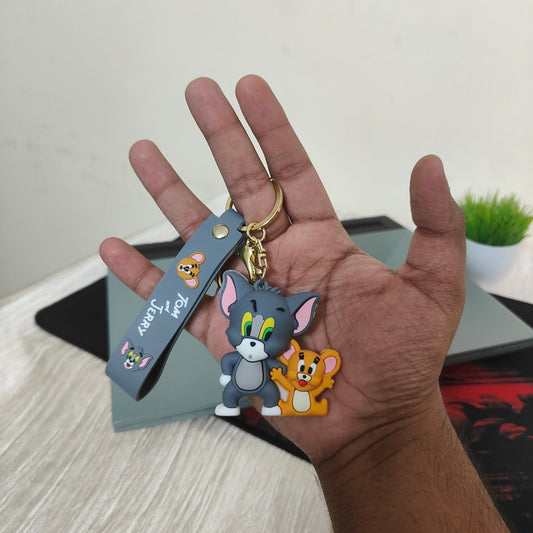 Tom & Jerry Soft Rubber Duo Keychain – Mischief & Smiles Edition