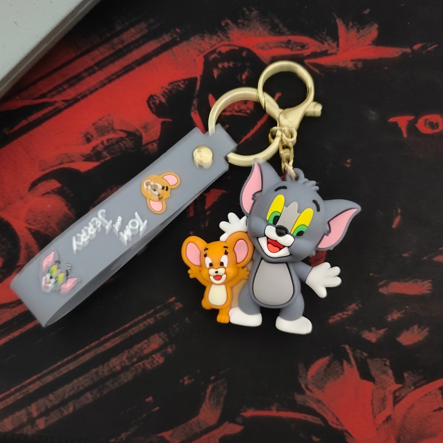 Tom & Jerry Soft Rubber Duo Keychain – Together Forever