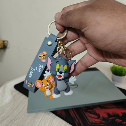 Tom & Jerry Soft Rubber Duo Keychain – Together Forever