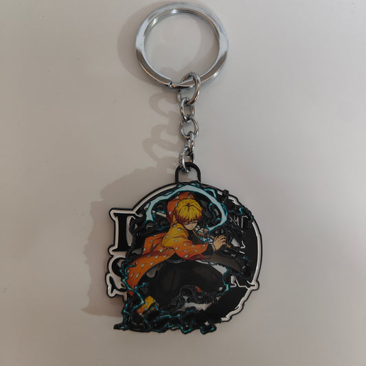 Zenitsu Agatsuma Spinning Metal Keychain – Thunder Breathing | Demon Slayer